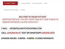 Tablet Screenshot of italiankitchencayman.com